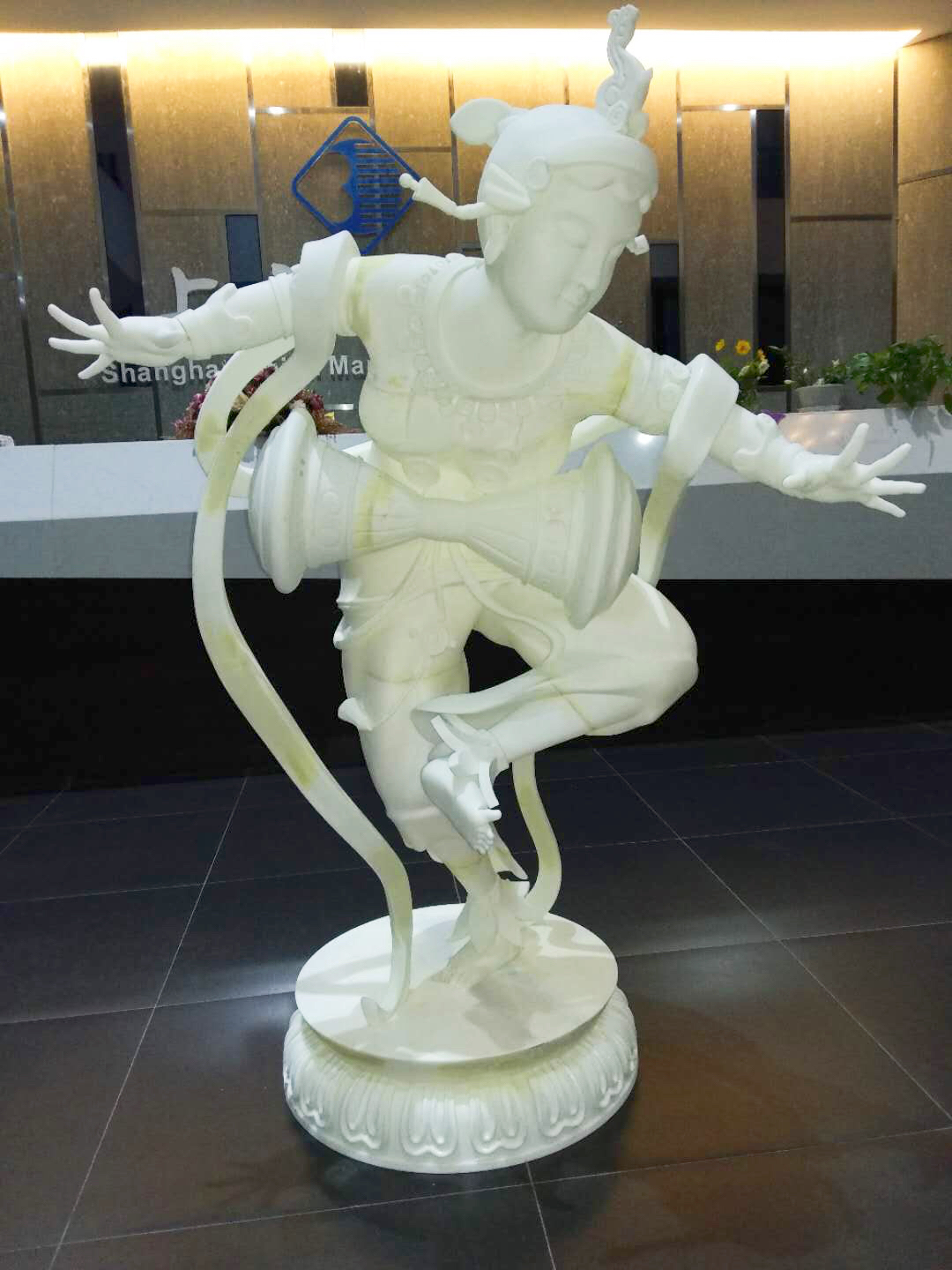 3D打印機(jī)打印大型雕塑&mdash;&mdash;敦煌壁畫，白色數(shù)模